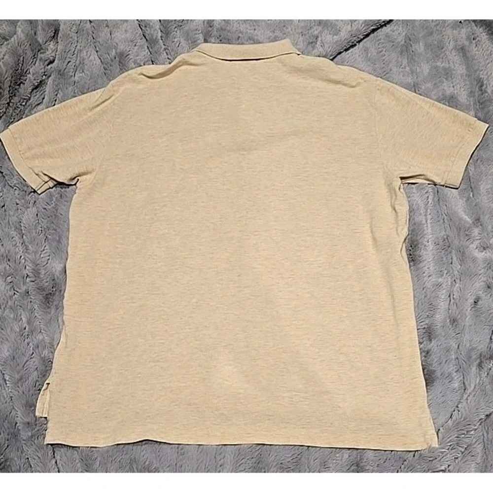 Polo Ralph Lauren Men's Polo XXL Cream Color‎ With Green Logo